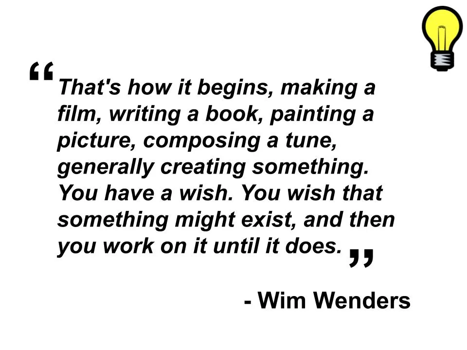 Wim Wenders on Creativity